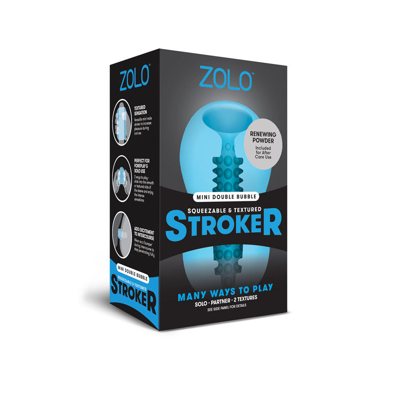 Zolo Mini Stroker (Blue) – Compact Male Masturbator Secondary image