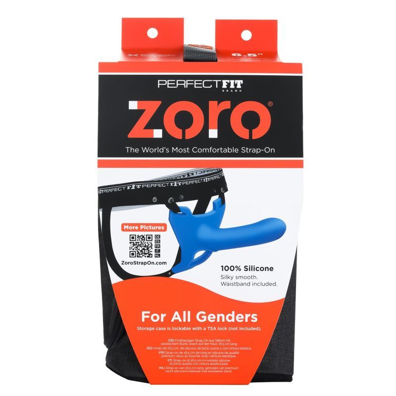 Zoro Strap-On 6.5 Inch Blue Silicone > Dildos > Strap On Harnesses