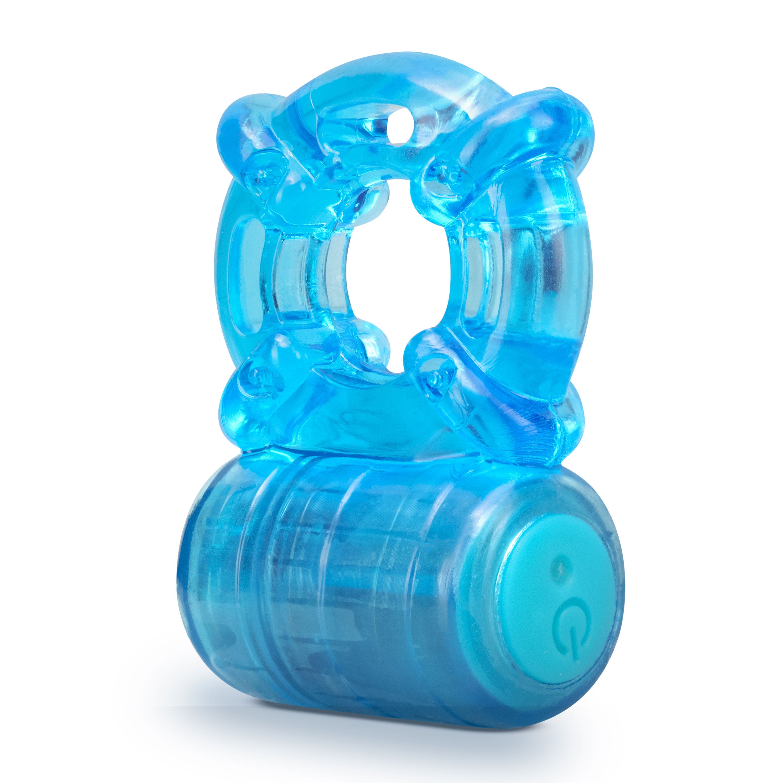 Stay Hard Rechargeable 5 Function Cock Ring - USB Vibrating Ring Blue Cock Rings Vibrating