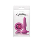 Glams Mini 8.4 cm Butt Plug with Sparkling Gem Pink > Anal Range > Jewel Butt Plugs