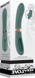 Evolved CHICK FLICK Double-Ended Vibrator 24 cm Green > Vibrators > Standard Vibrators