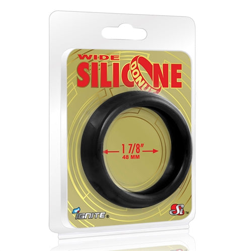 Wide Donut Black Cock Ring 48mm Black > Cock Ring > Single