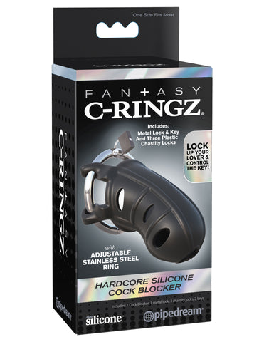 C Ringz Hardcore Silicone Cock Blocker Chastity Cage Cages