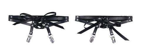 Laced Up Adjustable Garters for Thighs 18 to 26 Inches Hosiery