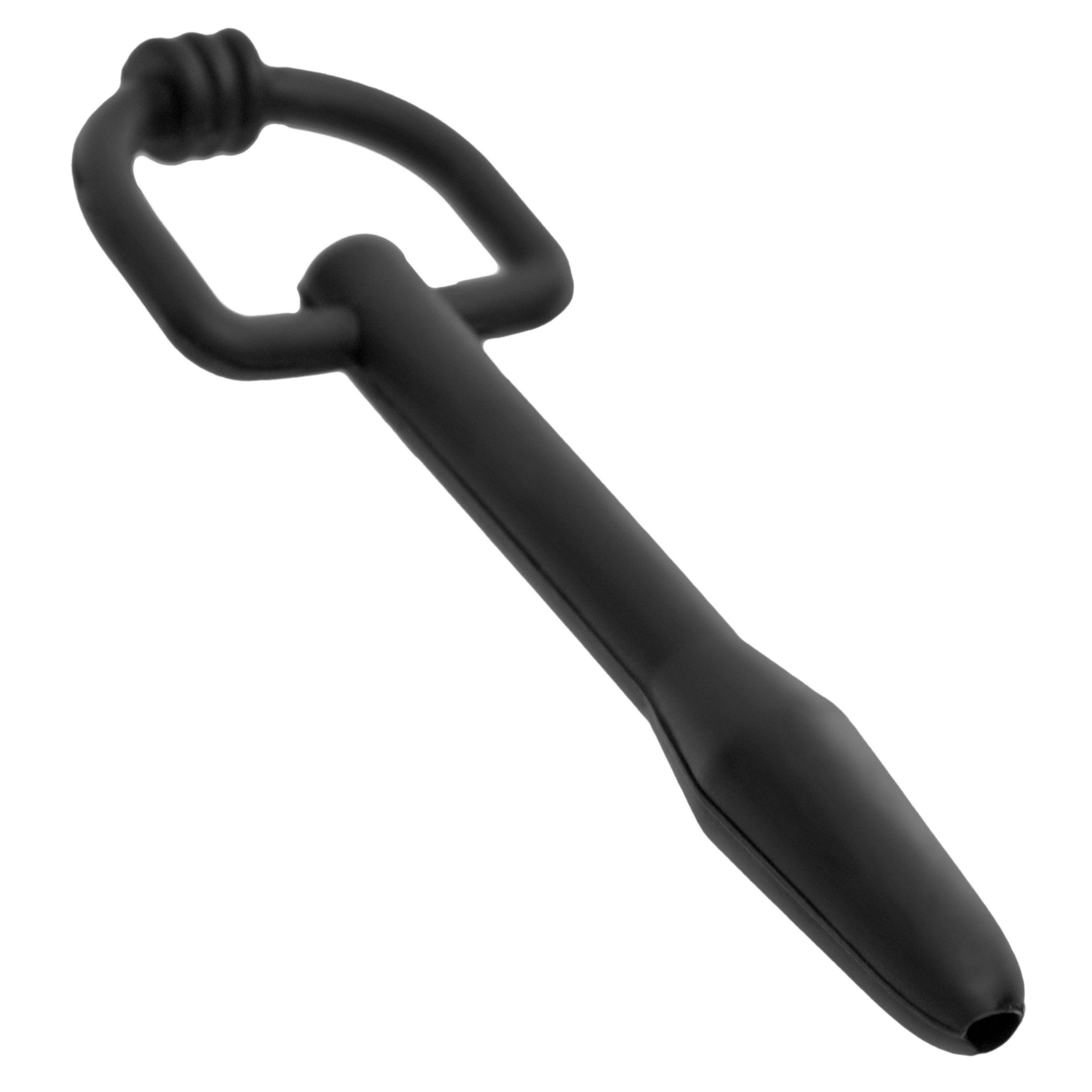 The Hallows Cum-Thru D-Ring Penis Plug – Flexible Silicone Urethral Plug Secondary image