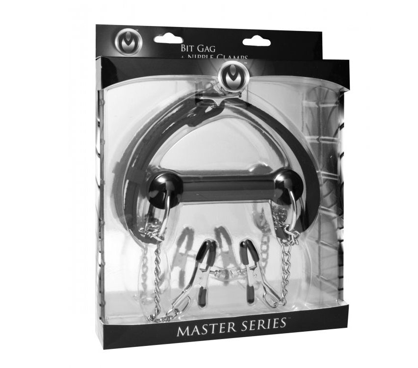 Equine Silicone Bit Gag with Nipple Clamps – Durable Dual-Feature Restraint Device Secondary image