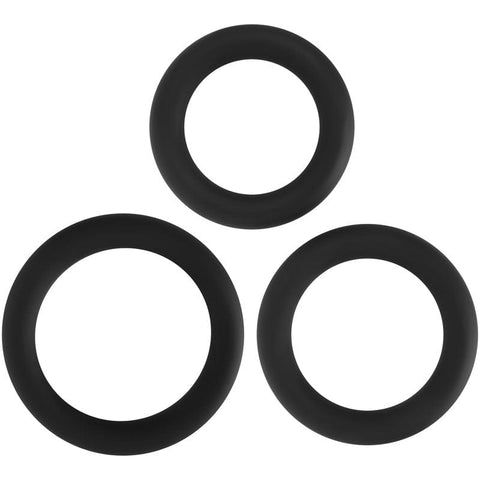 Adam & Eve Silicone Penis Ring Set - Three Sizes Available COCK RING Set