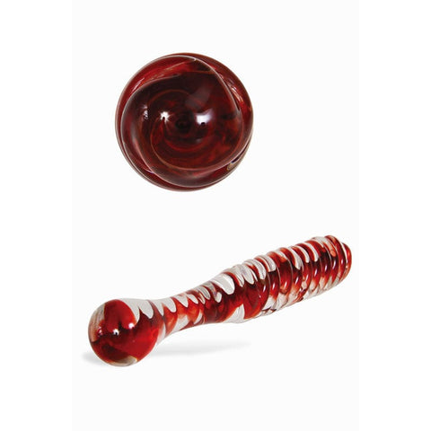 Adam & Eve Sweetheart Swirl Glass Dildo 22.2 cm > Sex Toys > Glass