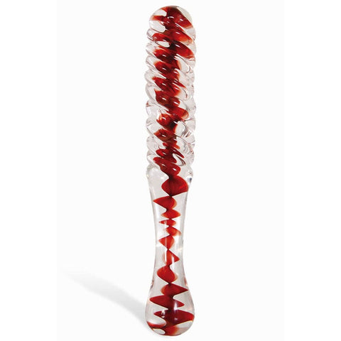 Adam & Eve Sweetheart Swirl Glass Dildo 22.2 cm > Sex Toys > Glass
