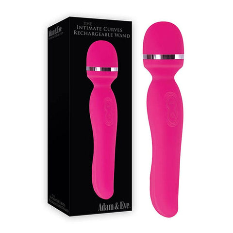 Adam & Eve Intimate Curves Rechargeable Wand Vibrator Pink Electric Massager