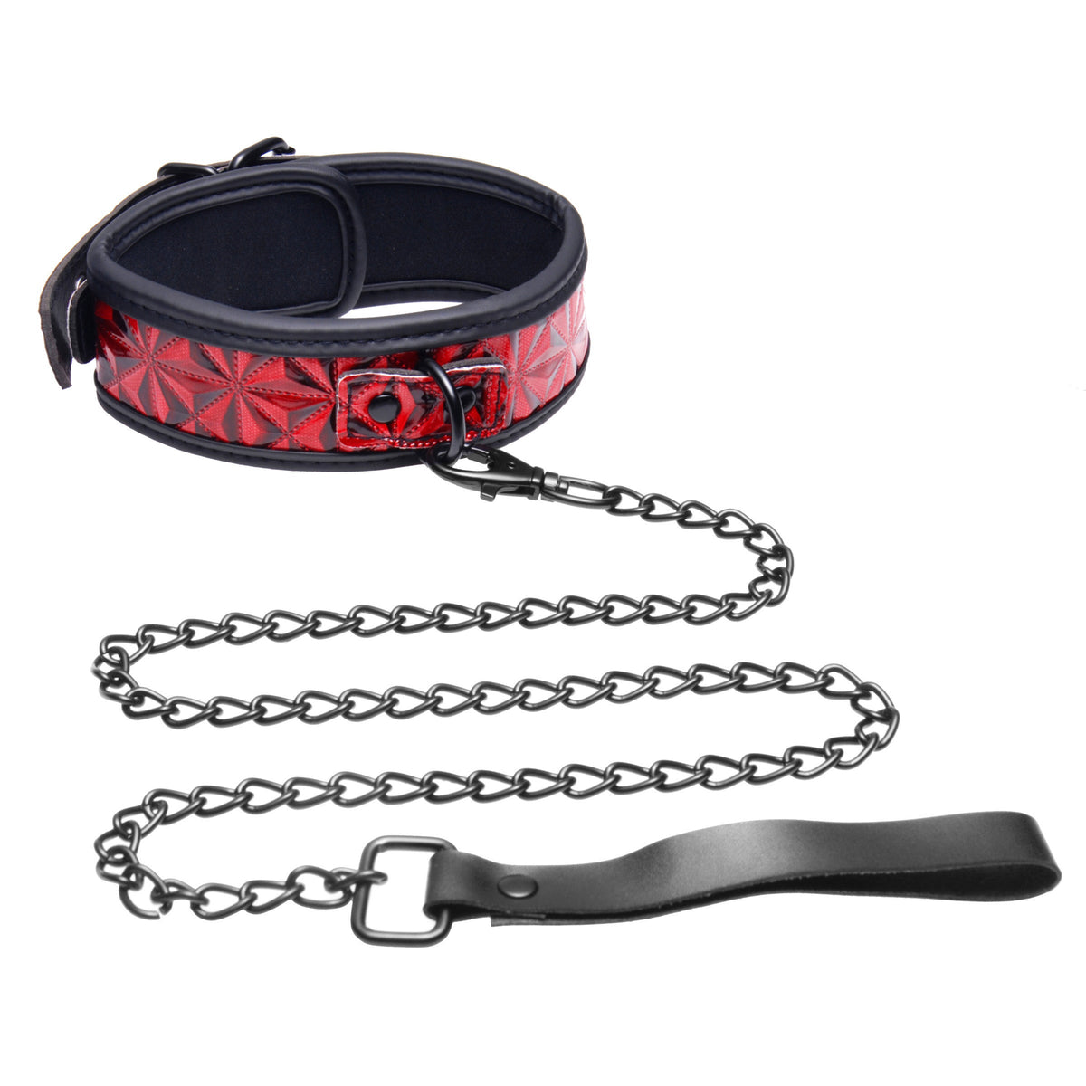 Crimson Tied Collar With Leash – Adjustable Collar and Leash Set > Bondage Gear > Collars & Leashes