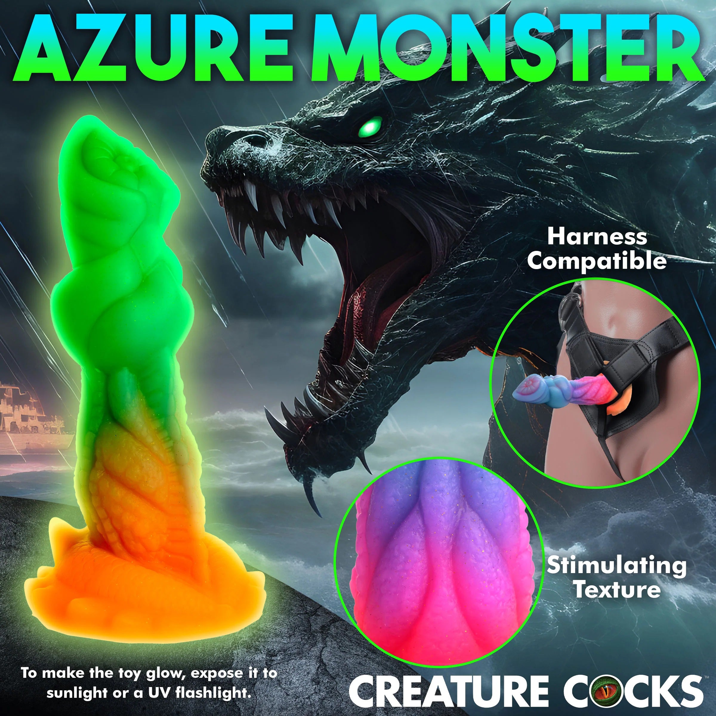Creature Cocks Aqua-Cock Glow in the Dark – 19.3 cm Fantasy Dildo > Dildos > Fantasy
