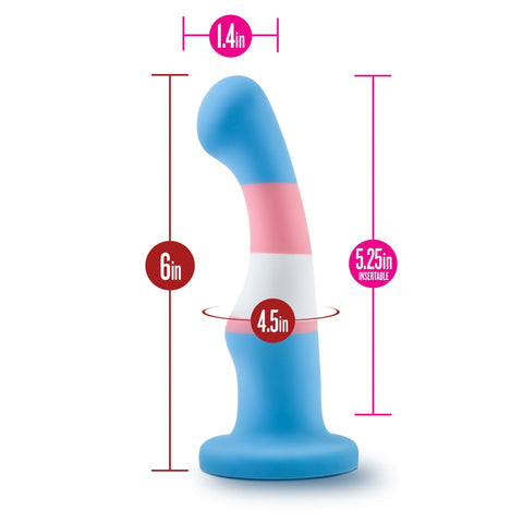 Avant Pride P2 True Blue Silicone Dildo Dongs Neutral