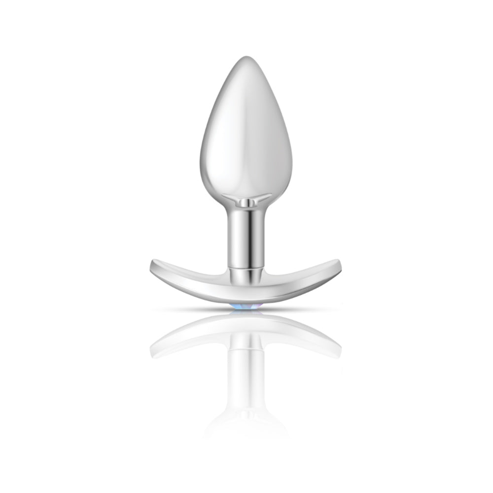 Cheeky Charms Silver Anchor Butt Plug with Clear and Teal Jewel Kit > Anal Range > Jewel Butt Plugs