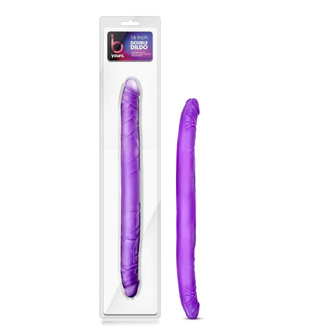 B Yours Double Dildo Purple 16in Double Dongs