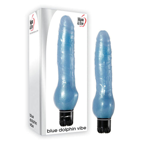 Adam & Eve Dolphin Vibe (Cobalt) – 21.6 cm Flexible Jelly-Feel Vibrator Blue VIBRATORS