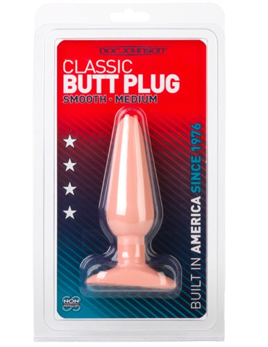 Classic Smooth Butt Plug Medium Flesh Pink > Anal Range > Butt Plugs