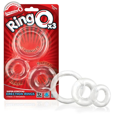 Ringo X3 Cock Rings Mixed Pack - Clear > Cock Ring > Sets