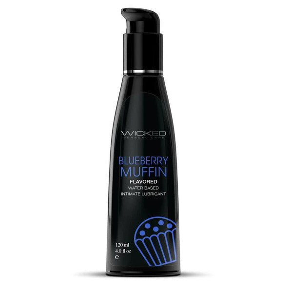 Wicked Aqua Blueberry Muffin Water Based Lubricant 120ml 4 Ounces ... No Colour Selected > Lube > Flavoured