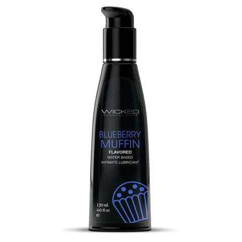 Wicked Aqua Blueberry Muffin Water Based Lubricant 120 mls 4 Ounces ... No Colour Selected Flavoured Lube