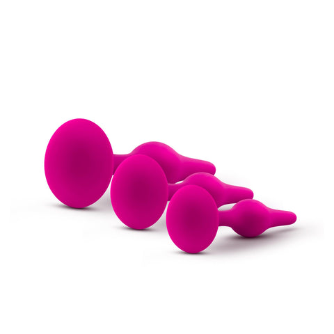 Luxe Beginner Plug Kit Pink with 3 Graduated Sizes for Safe and Gentle Booty Play