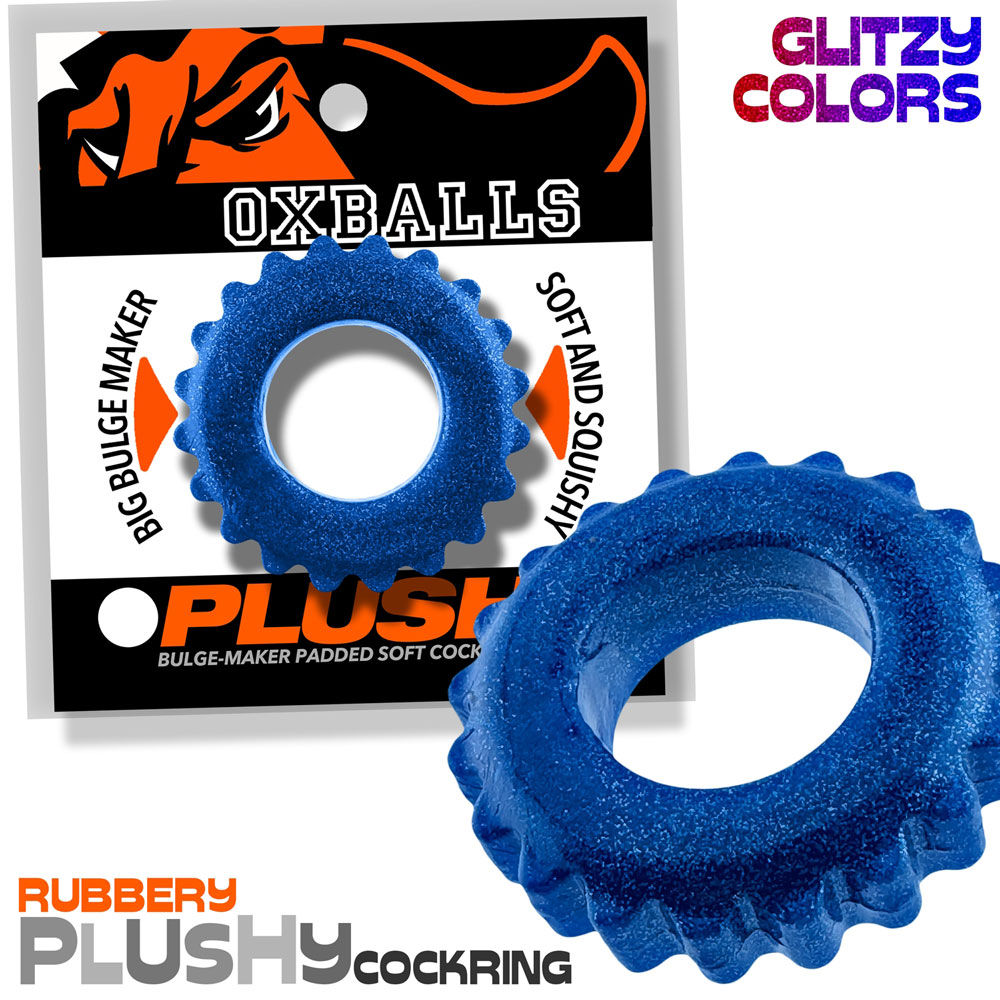 Plushy Single Ring (Black Mica) – Cushy Flexible Cock Ring > Cock Ring > Single