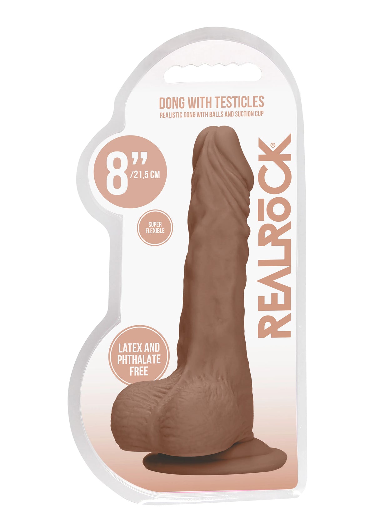 RealRock 8 Inch Realistic Dong with Balls – Phthalate-Free Dong > Dildos > Realistic Dildos