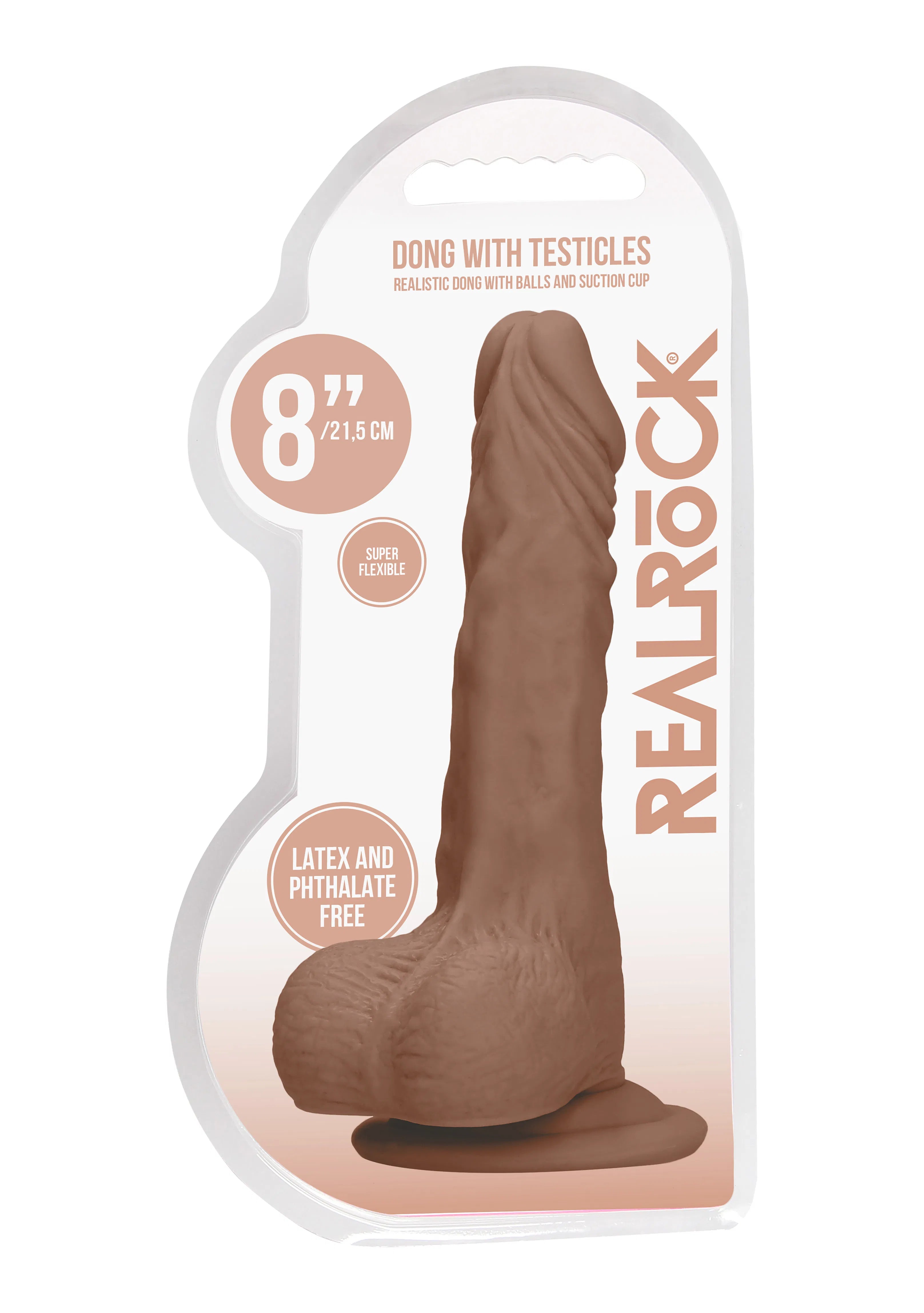 RealRock 8 Inch Realistic Dong with Balls – Phthalate-Free Dong > Dildos > Realistic Dildos Main image