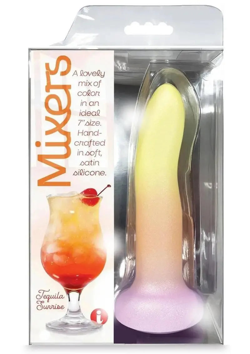 Mixers Tequila Sunrise (Yellow Orange Pink) – 8 Inch Silicone Dildo Multi > Dildos > Neutral Dildos Main image