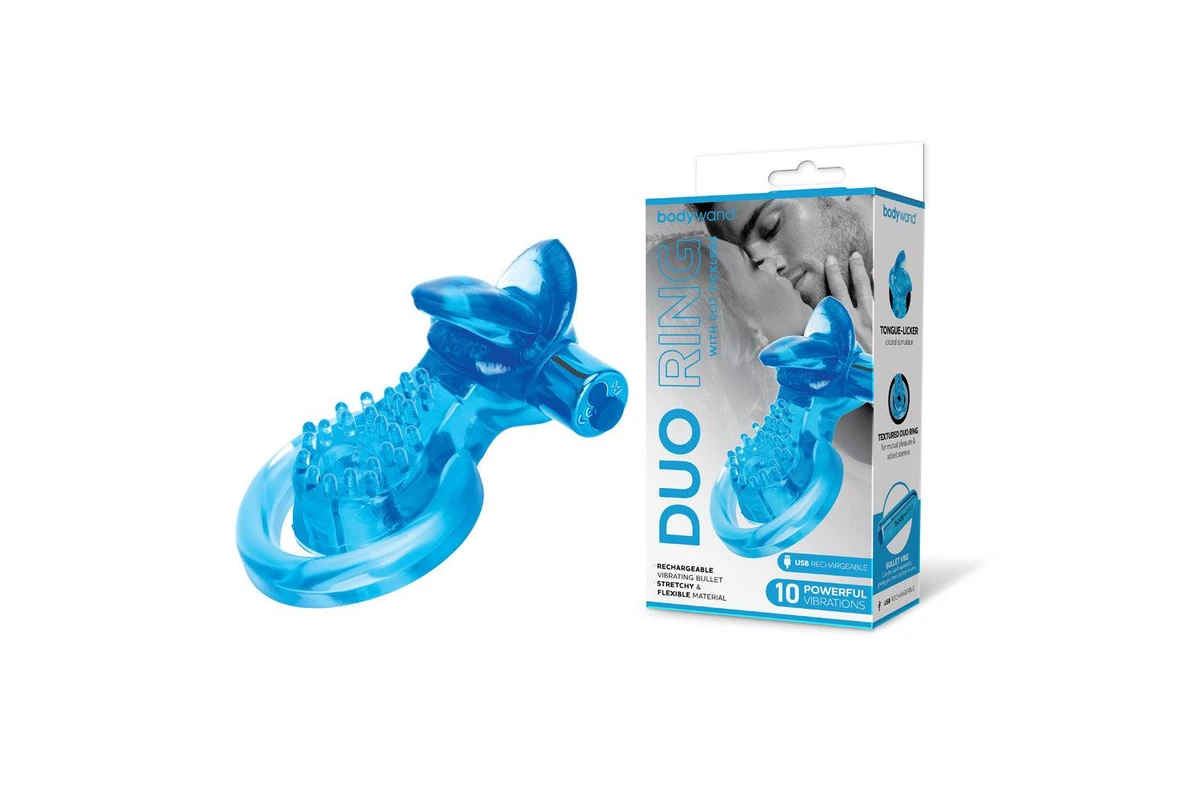 Bodywand Duo Ring with Clit Tickler for Couples > Cock Ring > Vibrating