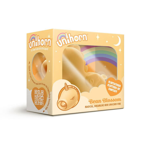 Unihorn Bean Blossom Flickering Tongue Unicorn Vibe Yellow Suction Stimulator
