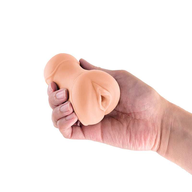 Pocket Pals Vagina Stroker (Brown) – Body-Safe Masturbator Strokers - Manual