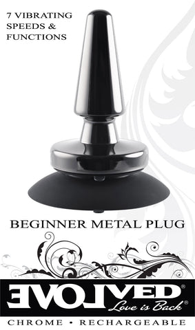 Evolved Beginner Vibrating Metal Plug Butt Plugs