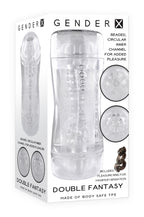 Gender X Double Fantasy – Dual-Ended Transparent Stroker > Sex Toys For Men > Masturbators Cup