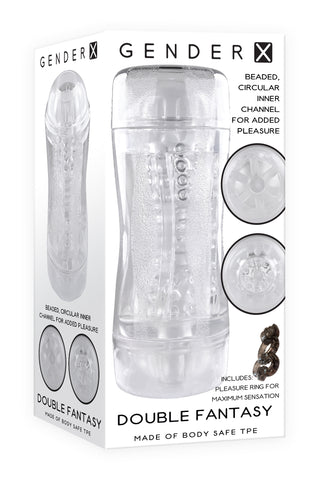 Gender X Double Fantasy Double Ended Stroker for Versatile Pleasure Strokers - Manual