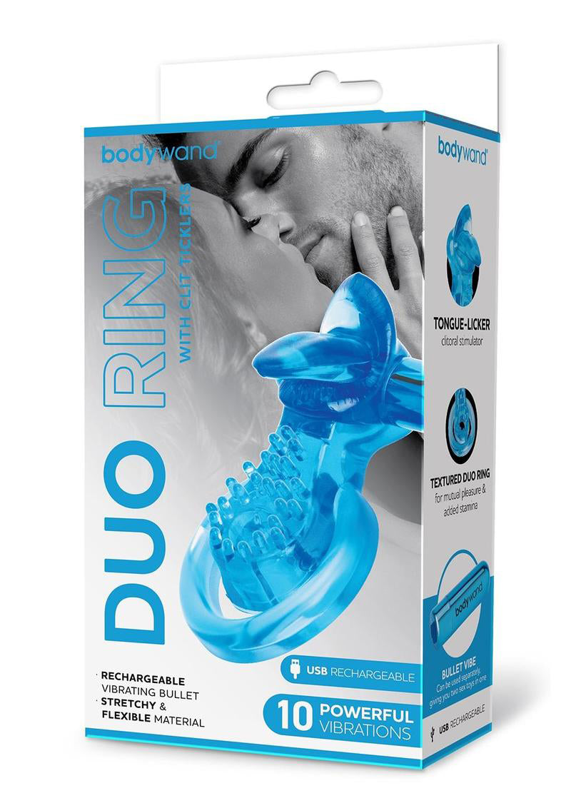 Bodywand Duo Ring with Clit Tickler for Couples > Cock Ring > Vibrating