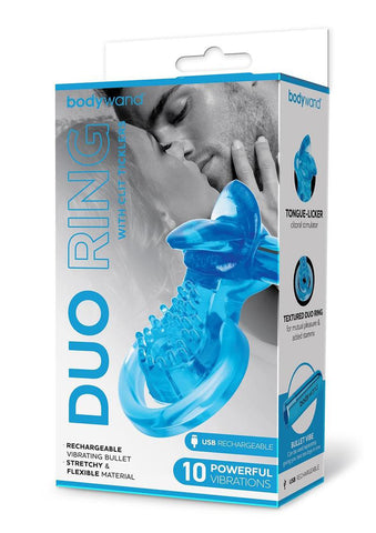 Bodywand Duo Ring with Clit Tickler for Couples > Cock Ring > Vibrating