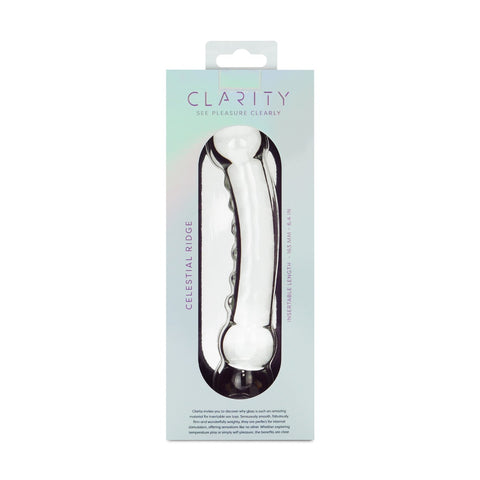 Celestial Ridge Borosilicate Glass Double-Ended Dildo – 6.4 Inch Sculpted Ridges > Glass > Dildos