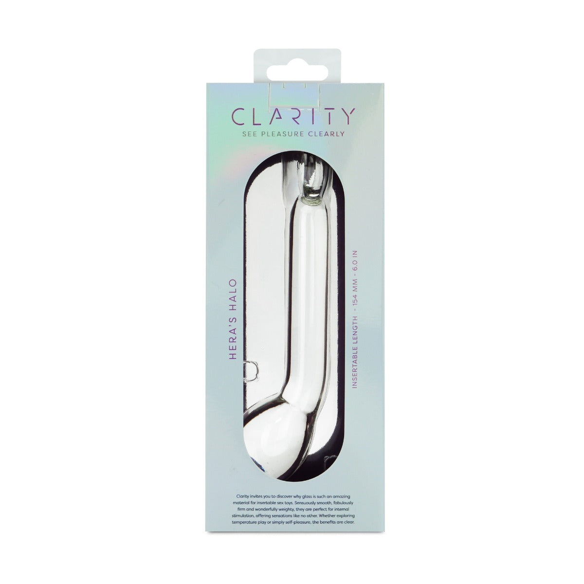 Hera's Halo Handblown Borosilicate Glass Dildo – 6 Inch Non-Porous Hypoallergenic > Glass > Dildos