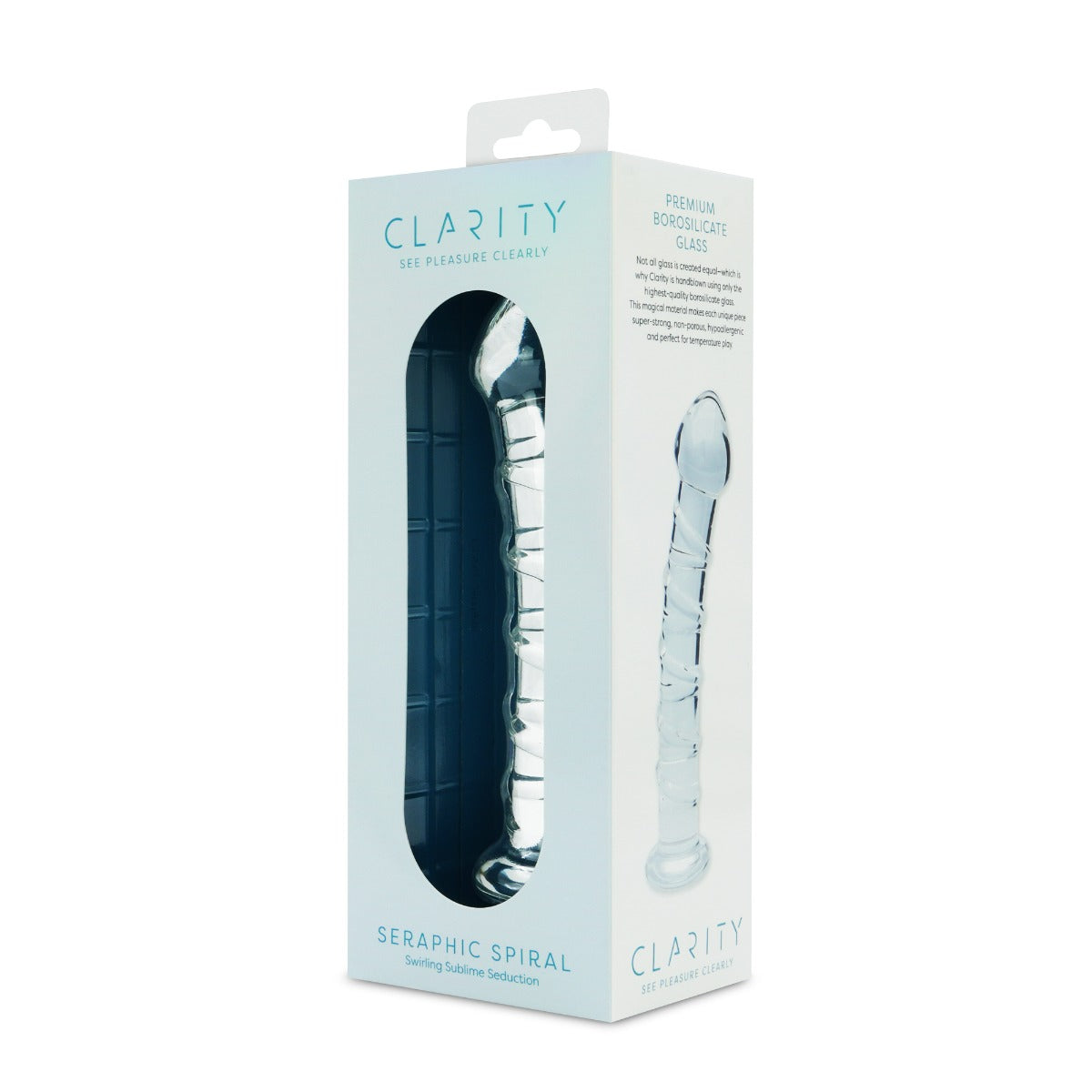 Seraphic Spiral Hand-Blown Borosilicate Glass Dildo 160mm Insertable Length > Glass > Dildos