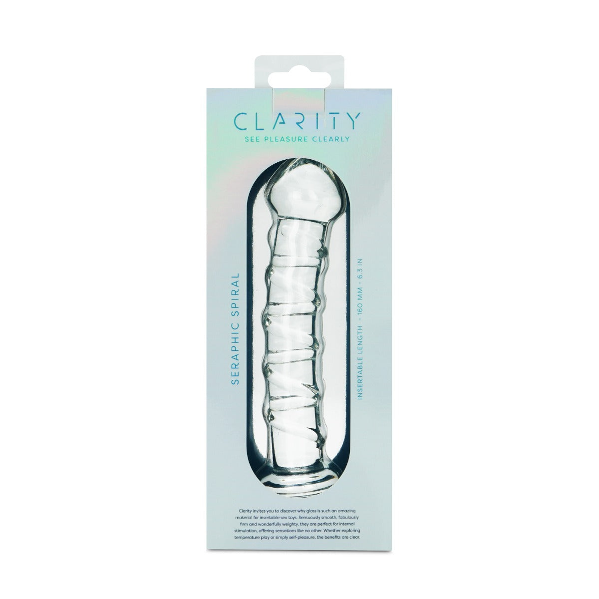 Seraphic Spiral Hand-Blown Borosilicate Glass Dildo 160mm Insertable Length > Glass > Dildos