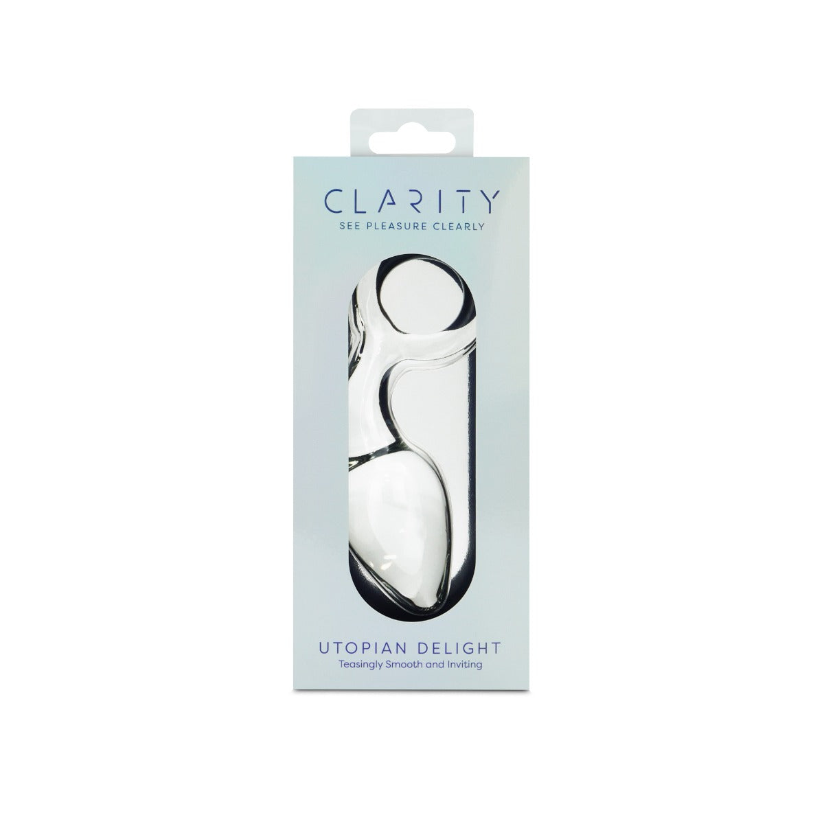 Clarity Utopian Delight – 3.5 Inch Handcrafted Borosilicate Glass Butt Plug > Glass > Dildos