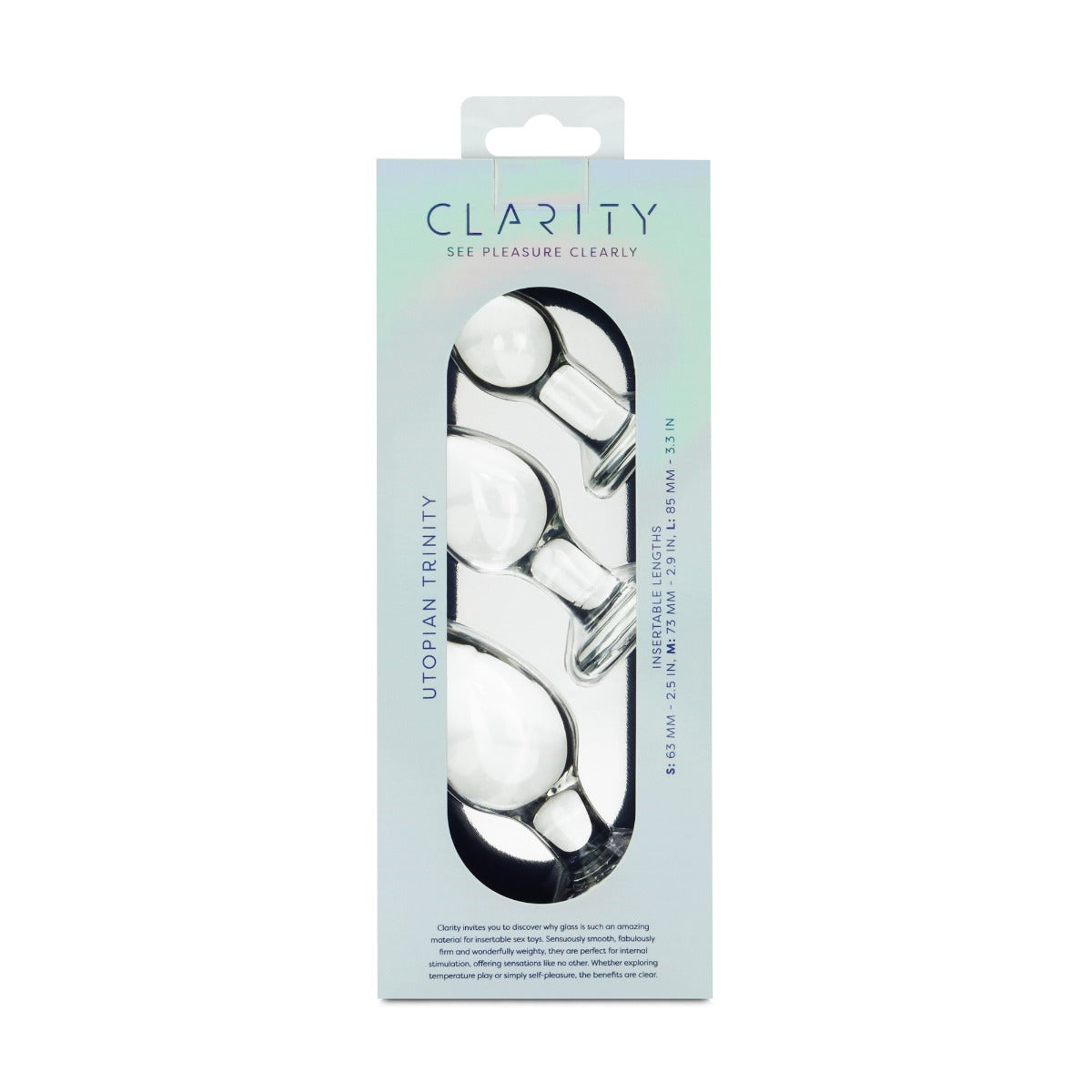 Utopian Trinity Premium Borosilicate Glass Small Medium Large Butt Plug Set > Glass > Toys