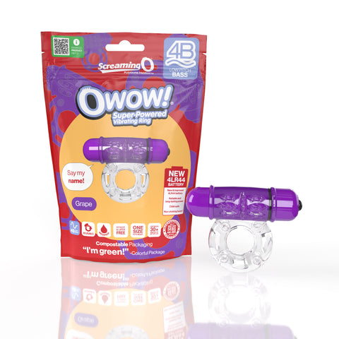Owow 4B Low Pitch Bass (Grape) > Cock Ring > Vibrating