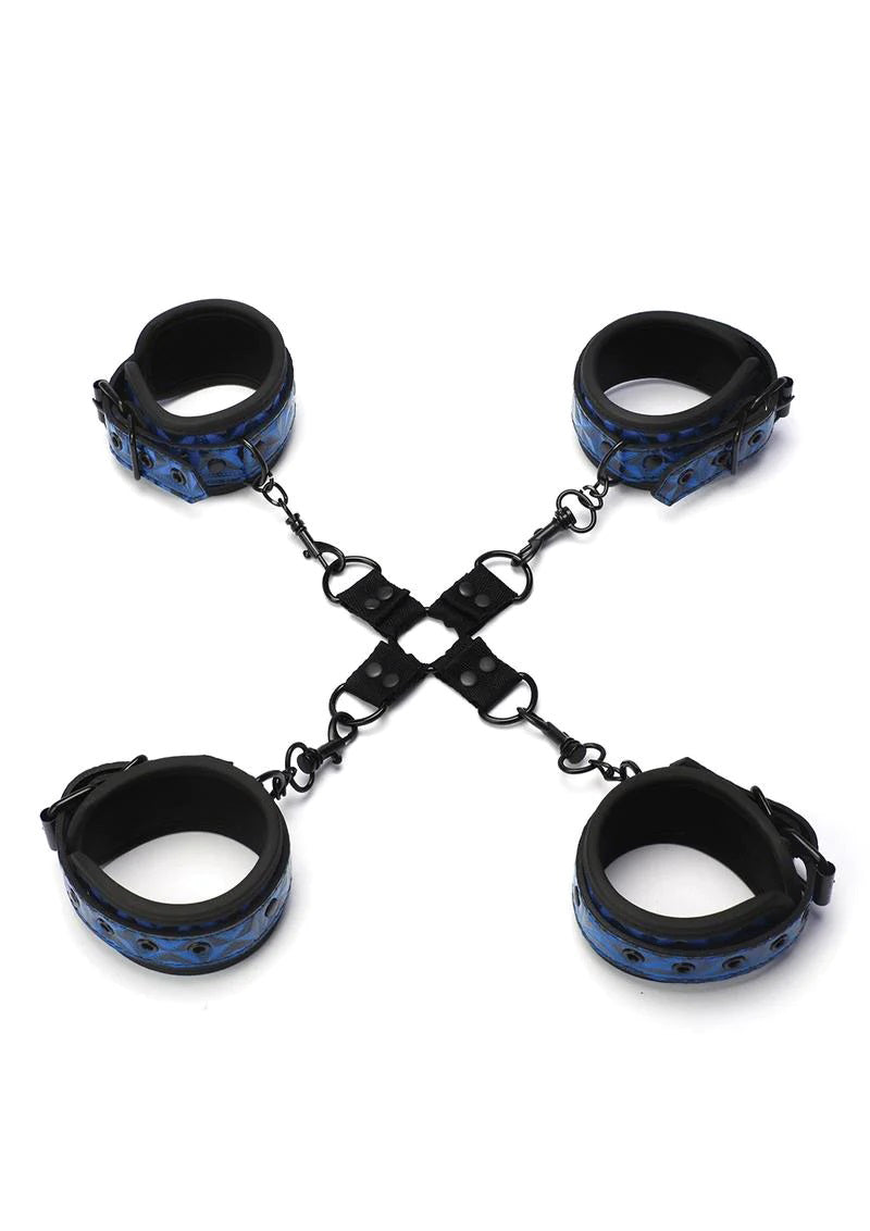 Whip Smart Diamond Hogtie Restraint in Blue Secondary image