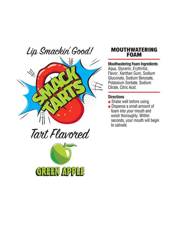 Smack Tarts Mouthwatering Foam (Sour Green Apple) – Flavored Oral Spray 2.7 Oz Secondary image