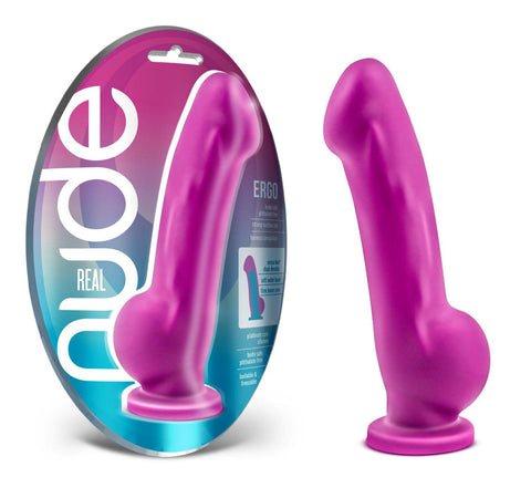 Real Nude Ergo Violet Dual Density Silicone Dildo