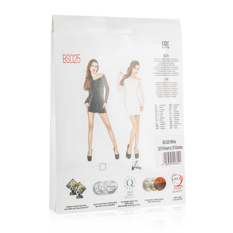 Mini Dress Black With Mesh Sleeves And Sides Dresses