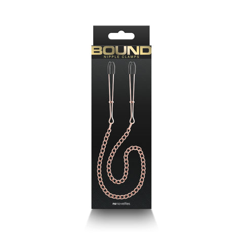 Bound Nipple Clamps - DC3 Nipple Clamps with Chain Set > Sex Toys > Nipple Clips