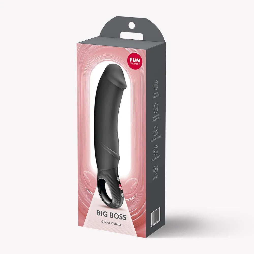 Big Boss 23cm G-Spot Vibrator (Black) – Waterproof Rechargeable Silicone Vibrator Secondary image